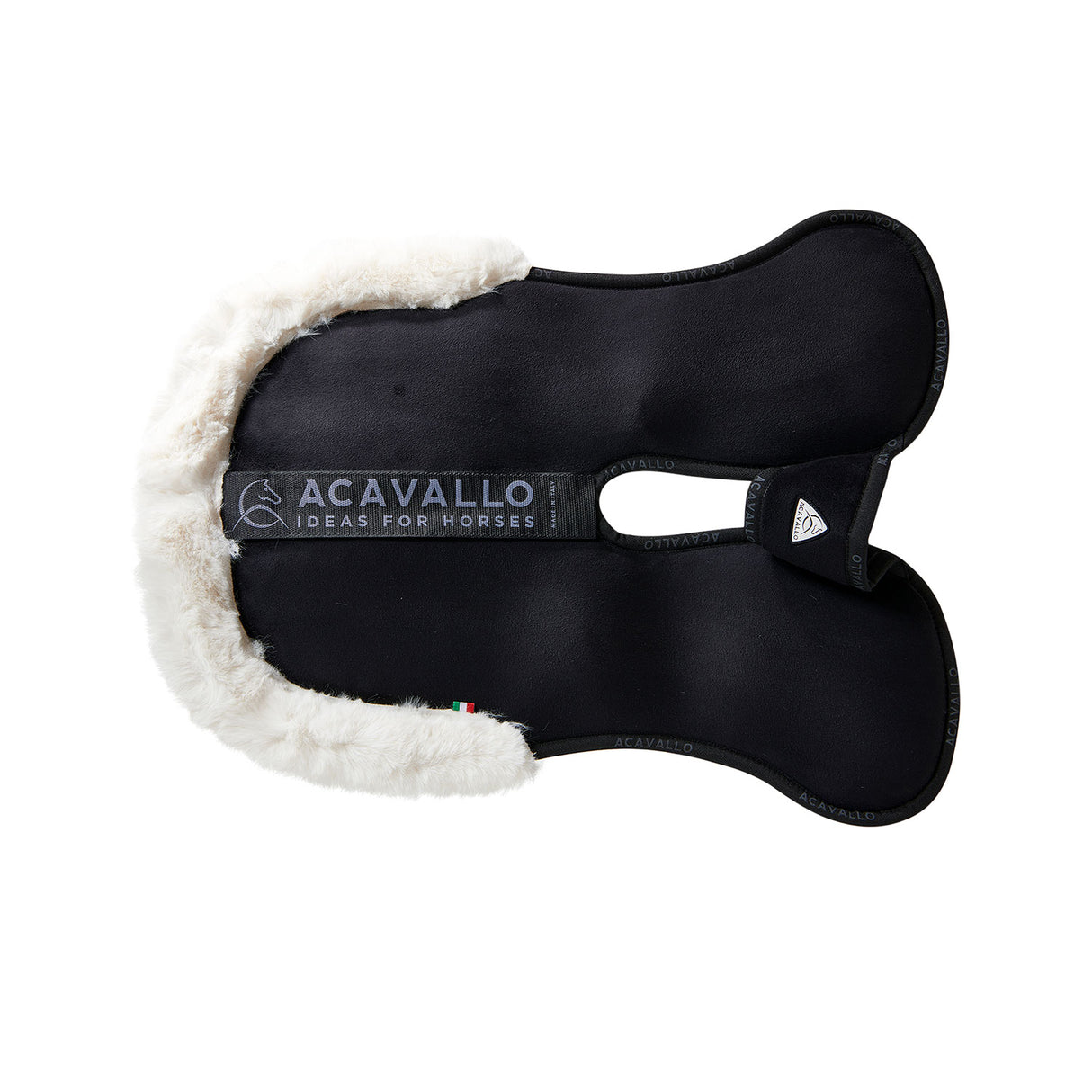 Acavallo Pad Piuma-FS WFS-FS Pocket Suede Rear Riser #colour_black-natural