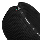 Acavallo Stripe Suede Dressage Saddle Pad W/Square Back Corner #colour_black