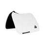 Acavallo Stripe Suede Dressage Saddle Pad W/Square Back Corner #colour_white