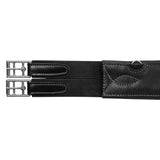 Acavallo Jumping Stud Guard Girth Leather & Gel #colour_black