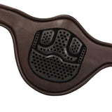 Acavallo Jumping Stud Guard Girth Leather & Gel #colour_brown