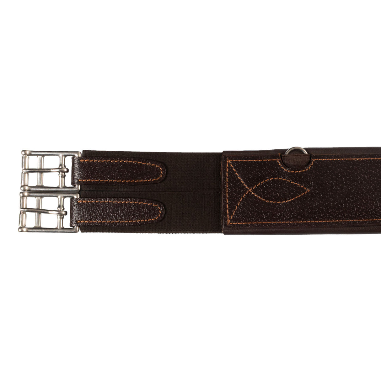 Acavallo Leather Shaped Girth Buffalo Leather #colour_brown