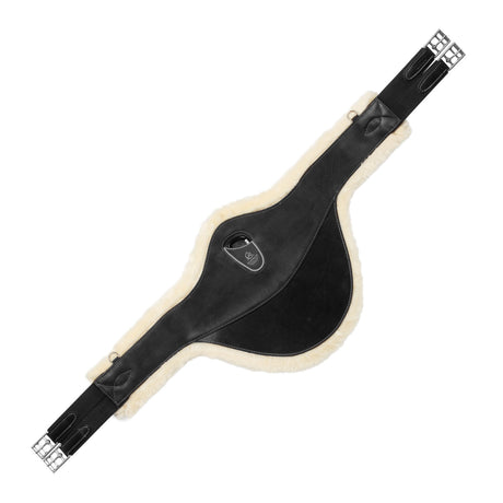 Acavallo Jumping Stud Guard Girth Removable Faux Sheepskin #colour_black