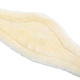 Acavallo Jumping Girth Leather & Removable Faux Sheepskin #colour_brown