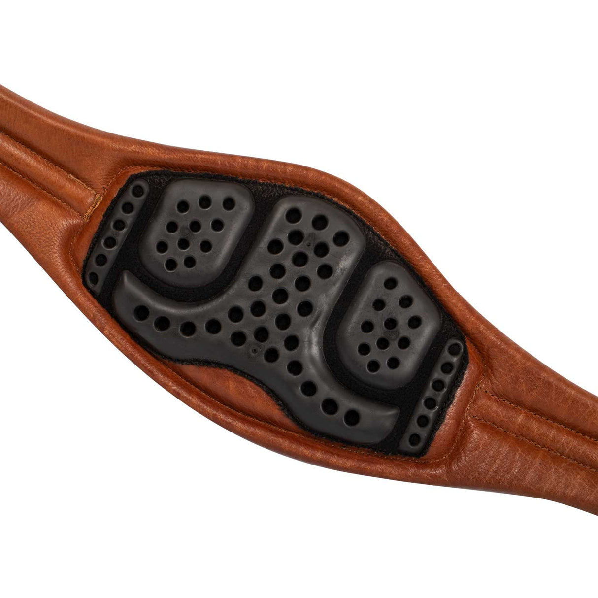 Acavallo Anatomical Jumping Girth Leather #colour_cognac