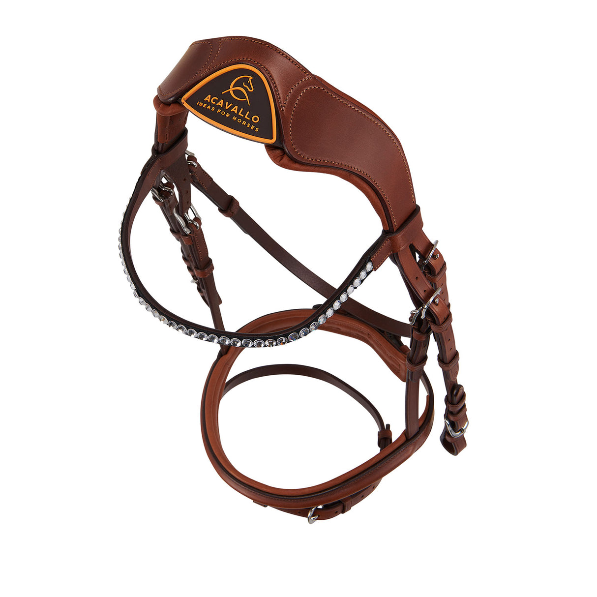 Acavallo Cupido Bridle Calfskin #colour_cognac