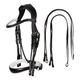Acavallo Giocanda Bridle Calfskin & Double Reins #colour_black