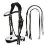 Acavallo Giocanda Bridle Calfskin & Double Reins #colour_black
