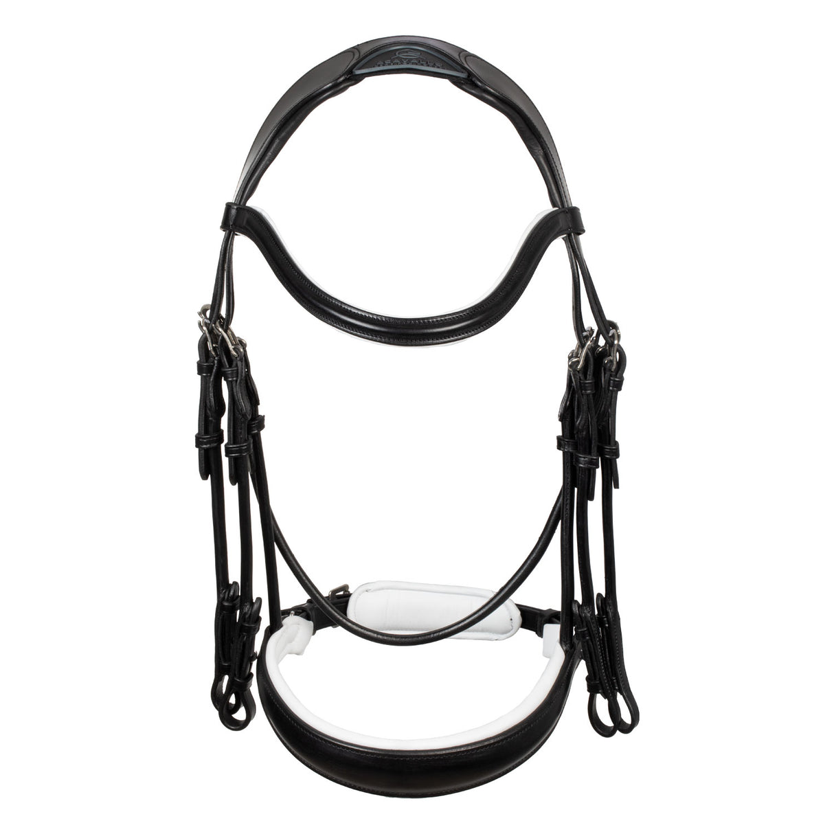 Acavallo Giocanda Bridle Calfskin & Double Reins #colour_black