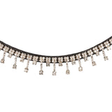 Acavallo Queen Browband Calfskin & Crystals #colour_black-transparent