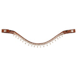 Acavallo Queen Browband Calfskin & Crystals #colour_cognac-transparent