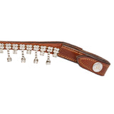 Acavallo Queen Browband Calfskin & Crystals #colour_cognac-transparent