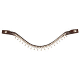 Acavallo Queen Browband Calfskin & Crystals #colour_brown-transparent