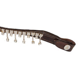 Acavallo Queen Browband Calfskin & Crystals #colour_brown-transparent