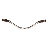 Acavallo Browband Calfskin & Pearls #colour_brown-white