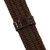 Acavallo Nylon Reins Leather Loops #colour_brown