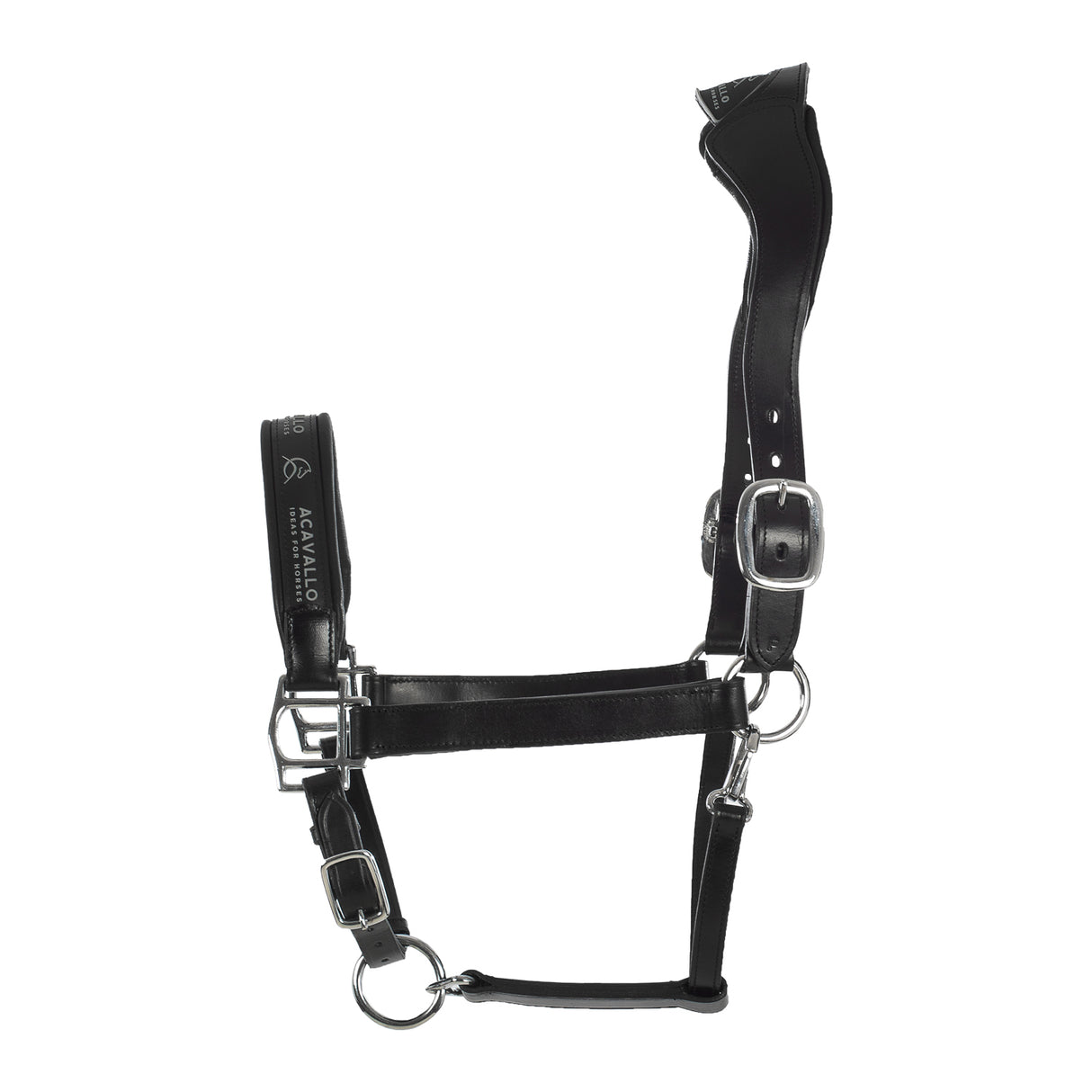 Acavallo Ergonomic Halter Calfskin #colour_black