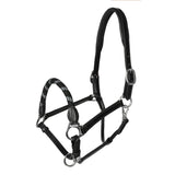 Acavallo Halter Anatomical Leather Rope Noseband #colour_black