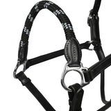 Acavallo Halter Anatomical Leather Rope Noseband #colour_black