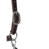 Acavallo Halter Anatomical Leather Rope Noseband #colour_brown