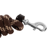 Acavallo Braided Lead Rope Leather Ends #colour_brown