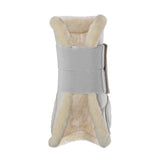 Acavallo Jumping Tendon Boots Faux Sheepskin & Hook-And-Loop Closure #colour_white