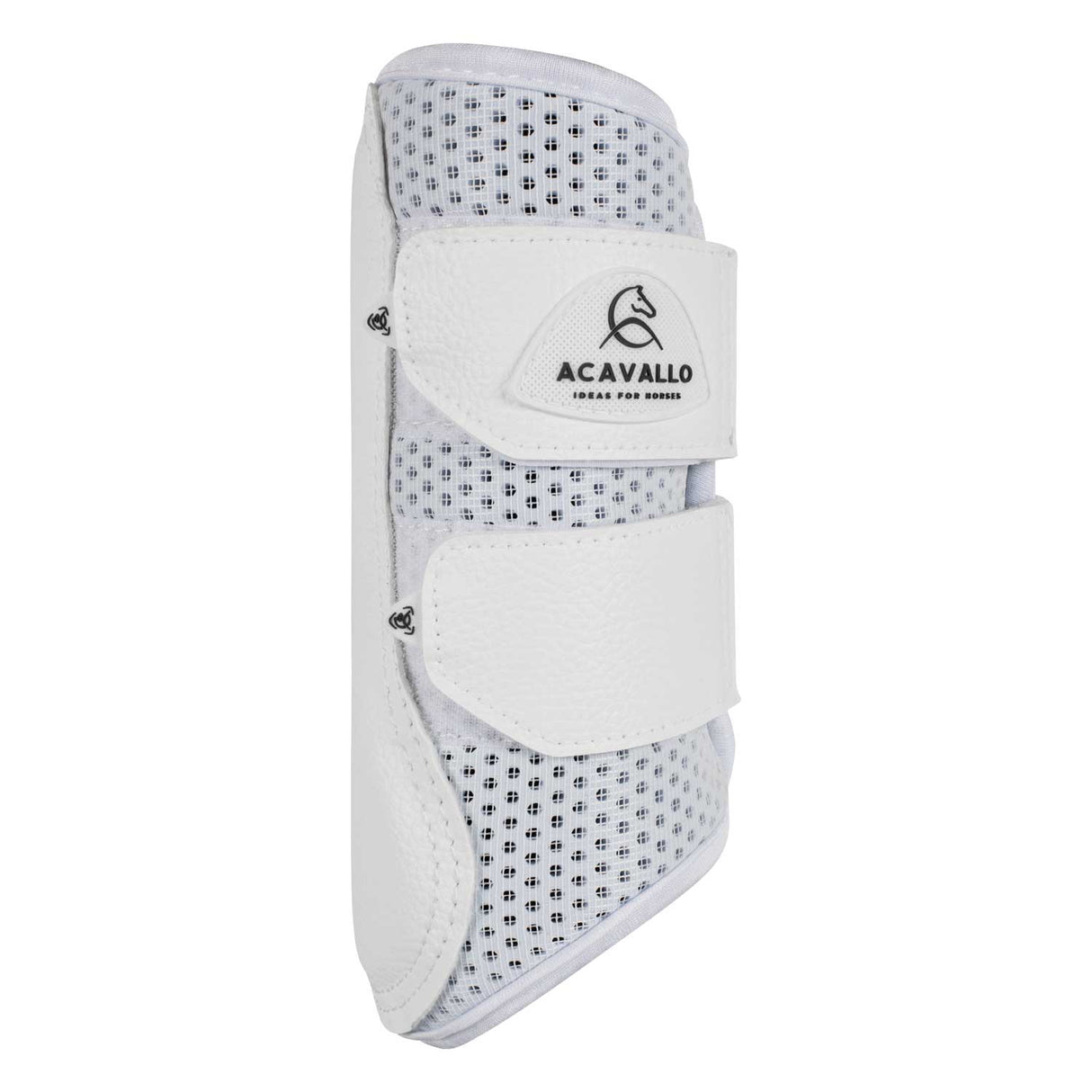 Acavallo Front Brushing Boots Perforated Neoprene #colour_white