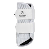 Acavallo Front Brushing Boots Perforated Neoprene #colour_white