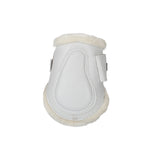 Acavallo Jumping Fetlock Boots Faux Sheepskin & Hook-And-Loop Closure #colour_white