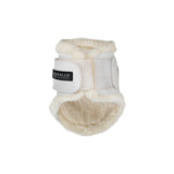 Acavallo Jumping Fetlock Boots Faux Sheepskin & Hook-And-Loop Closure #colour_white