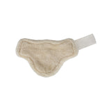 Acavallo Jumping Fetlock Boots Faux Sheepskin & Hook-And-Loop Closure #colour_white