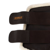 Acavallo Front Brushing Boots Faux Sheepskin & Hook-And-Loop Closure #colour_brown