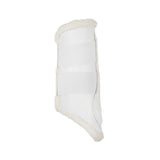Acavallo Front Brushing Boots Faux Sheepskin & Hook-And-Loop Closure #colour_white