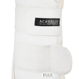 Acavallo Front Brushing Boots Faux Sheepskin & Hook-And-Loop Closure #colour_white