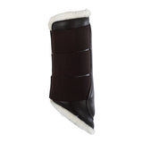Acavallo Hind Brushing Boots Faux Sheepskin & Triple Hook-And-Loop Closure #colour_brown