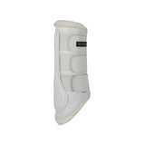 Acavallo Hind Brushing Boots Faux Sheepskin & Triple Hook-And-Loop Closure #colour_white