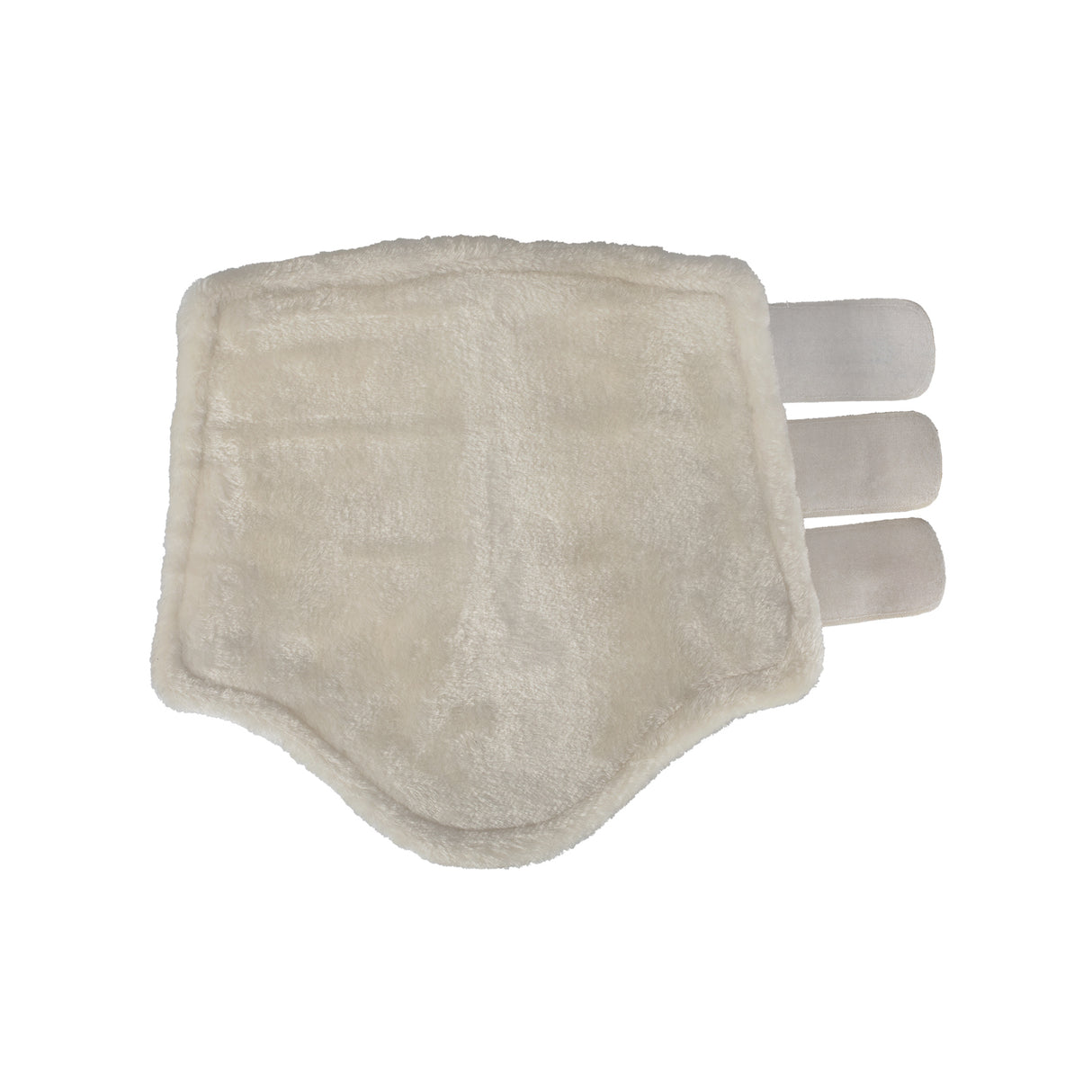 Acavallo Hind Brushing Boots Faux Sheepskin & Triple Hook-And-Loop Closure #colour_white