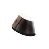 Acavallo Eco-Leather Bell Boots Faux Sheepskin & Hook-And-Loop Closure #colour_brown