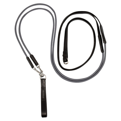Acavallo Draw Reins Tubular Nylon #colour_black