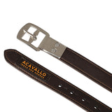 Acavallo Calfskin Stirrup Leathers Encased Buckle #colour_brown