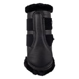 Acavallo Front Brushing Boots Eco-Leather & Faux Sheepskin #colour_black
