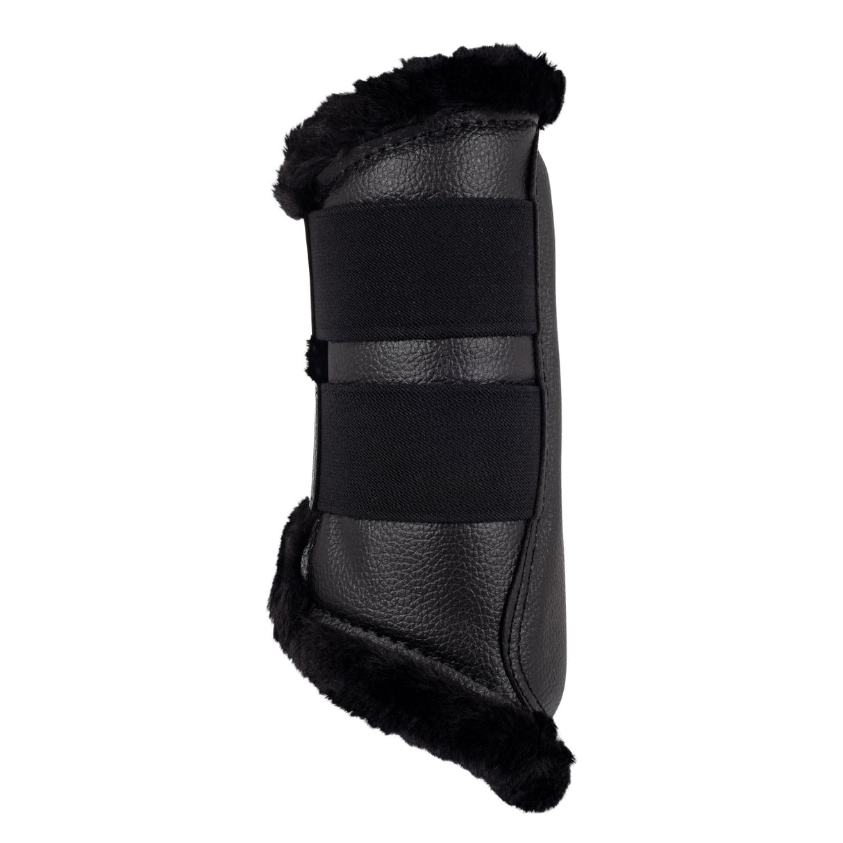 Acavallo Front Brushing Boots Eco-Leather & Faux Sheepskin #colour_black