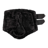 Acavallo Front Brushing Boots Eco-Leather & Faux Sheepskin #colour_black
