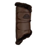 Acavallo Front Brushing Boots Eco-Leather & Faux Sheepskin #colour_brown