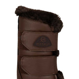 Acavallo Front Brushing Boots Eco-Leather & Faux Sheepskin #colour_brown