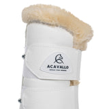 Acavallo Front Brushing Boots Eco-Leather & Faux Sheepskin #colour_white