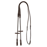 Acavallo Tubular Reins Leather & Rubber #colour_brown