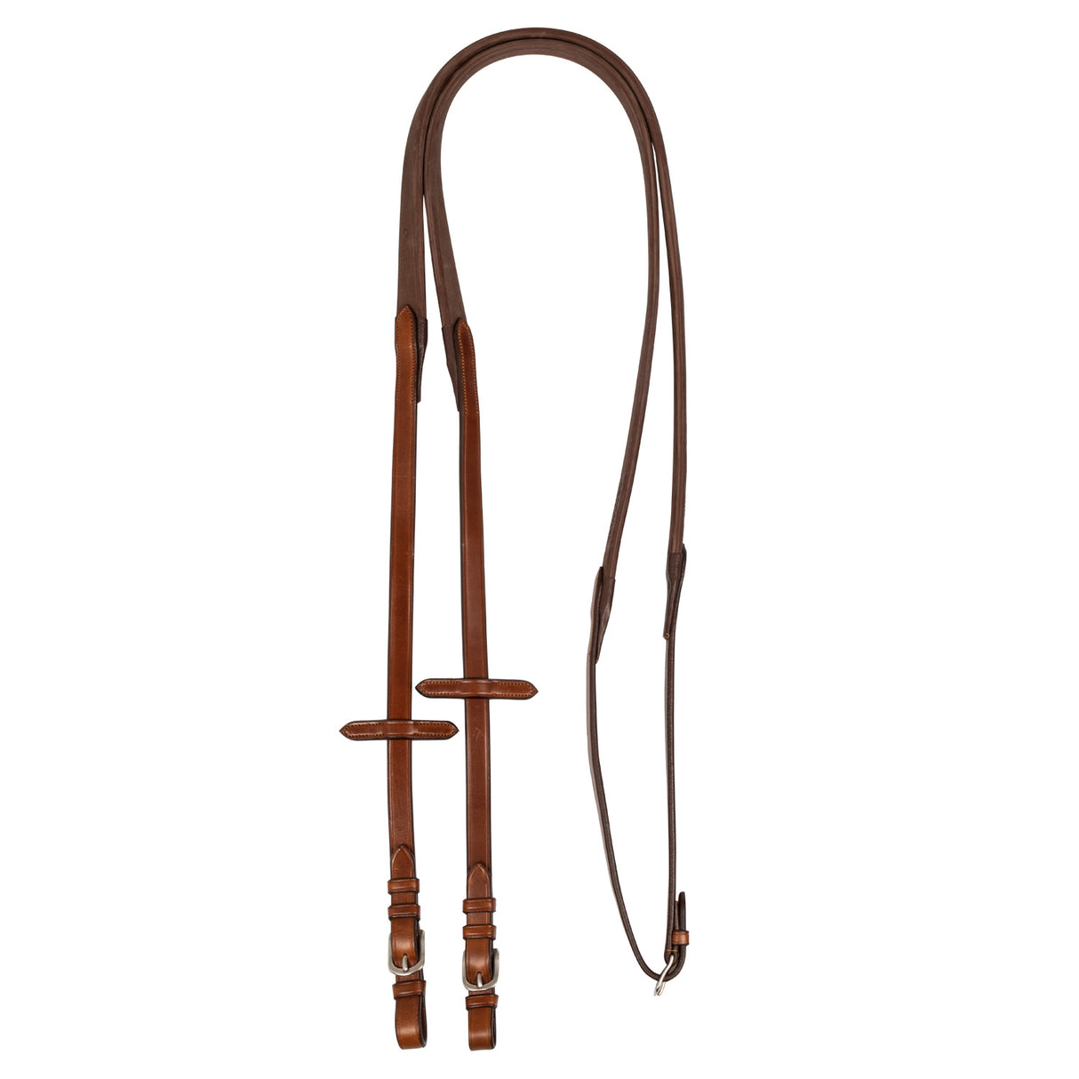 Acavallo Reins Leather & Rubber Grip #colour_cognac