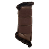 Acavallo Hind Brushing Boots Faux Leather & Faux Sheepskin #colour_brown