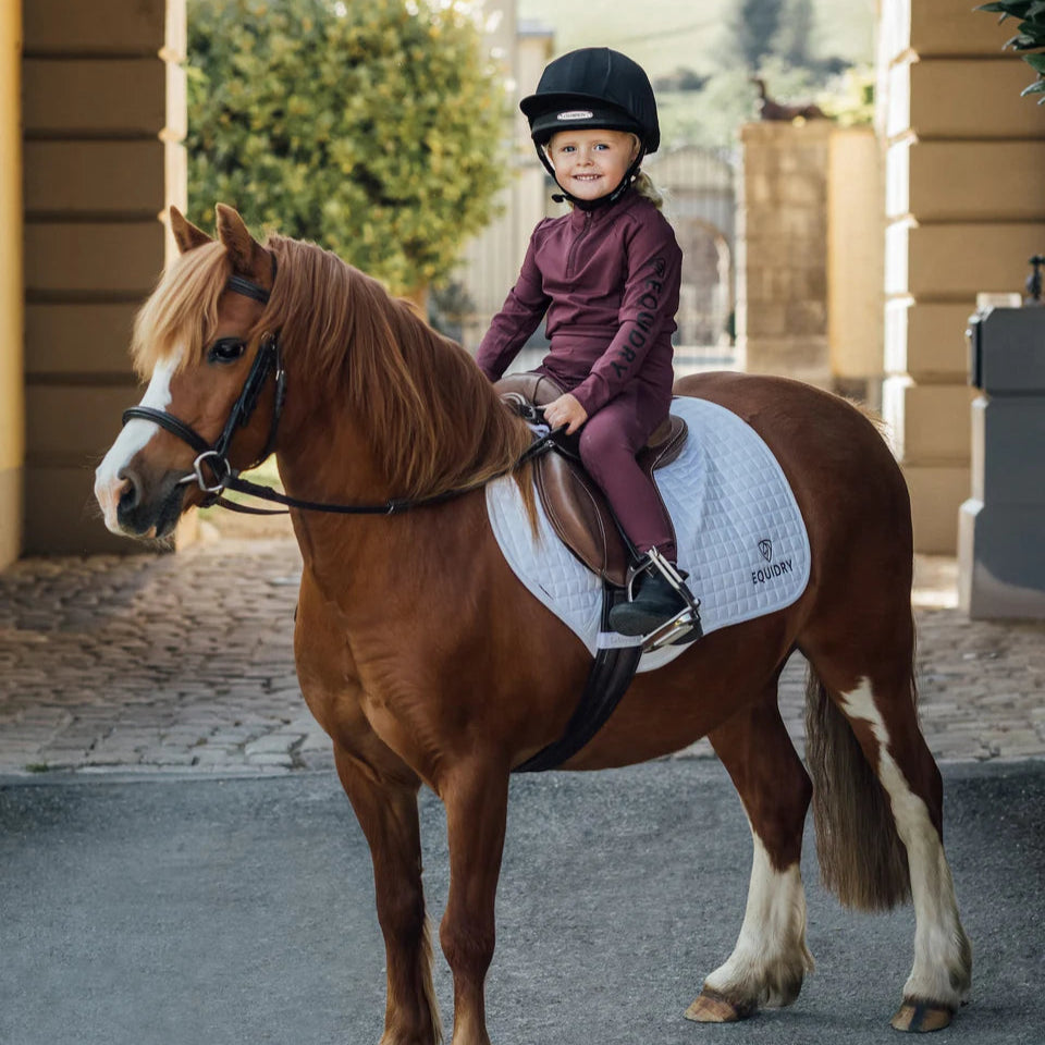 EQUIDRY Children's Water Repellent Base Layer #colour_plum-black